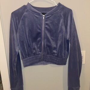 Forever 21 Women's Velvet Jacket in Purple